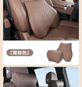 For Xpeng P7 G6 X9 P5 Car Neck Pillow Leather Lumbar Support Pillow Breathable Seat Waist Pad Cushion Auto Interior Accessories