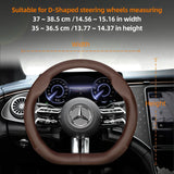 Breathable Leather Steering Wheel Cover for Mercedes C