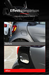 Fuel Tank Cap Carbon Fiber Cover for Smart 453