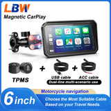 6-inch Motorcycle GPS CarPlay Navigation Universal Android Head Unit LBW