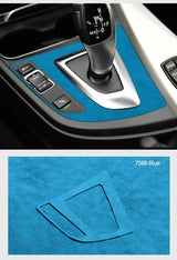 BMW Suede Gear Shift Panel Trim Frame Sticker Anti Scratch Car Interior Accessory