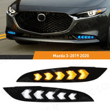 Tri-Color DRL Fog Lamp for Mazda 3 Axela 2019-2020 Car Interior Accessory MAGIC COLORM White Yellow Blue