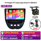 9-inch Android 13 Head Unit for Peugeot 107 Aygo C1