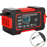12-24V 6/8A Full Automatic Battery Charger Digital LCD Display Car Battery Chargers Power Puls Repair Chargers Wet Dry Lead Acid