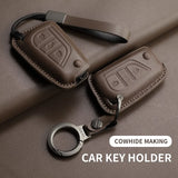 Genuine Leather Car Key Case Cover For Toyota Auris Verso Yaris Scion Aygo Corolla Reiz Avensis Rav4 Levin Camry Leather Car