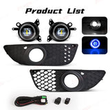 LED Fog Lamps with Angel Eyes Rings for Mitsubishi LED Ambient Light OEM White Blue Ring