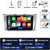 2K QLED Android Head Unit with Wireless CarPlay for Camry XV40