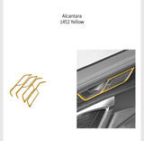 Alcantara Car Door Pull Handle Panel Stickers for Audi A6 A7