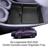 Leapmotor B10 2025 2026 Center Control Lower Storage Box Car Interior Accessories Organizer Tray Tidying TPE Under Seat Stora