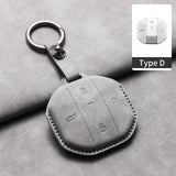 Car Remote Key Case Cover Shell For Jetour Freedom T1 Jetour Freedom T2 Traveller Sheep Suede Key Bag Cover Keychain Protector