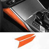 For BMW 2er Two-Door G42 3er i3 G20 G28 4er i4 G23 Center Console Side Trim Sticker Car Interior Accessories Made of Alcantar
