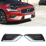 Front Bumper Chrome Fog Light Grille for Volvo S60 Car Interior Accessory LINGLUYANG