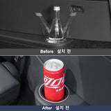 Rear Seat Side Cup Holder Liner Suitable for Tesla Model Y L 6 Seater 2026 3rd Row Silicone Bottle Case Organizer Accessory Bin