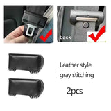 Leather Seat Belt Buckle Cover Universal Protector Car Interior Accessory LINGLUYANG