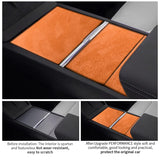 For Tesla Model 3 (2024-) Model Y(2025-) Center Console Panel Trim Sticker Anti Scratch Car Interior Accessory Made of Alcant