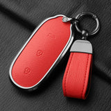 Metal and Leather Car Key Case Cover for Li Auto L7 L8 L9 Max Leading Ideal Li Auto 2023 2024