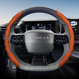 Lancia 2-Piece Wave-Shaped Leather Wheel Cover