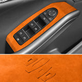 For Mazda 3 Axela Car Window Switch Lifter Control Panel Trim Frame Sticker Car Interior Tuning Accessories Made of Alcantara