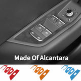 For Audi A4L A4 S4 A5 S5 RS4 RS5 Q5L SQ5 Q5 Q7 Made of Alcantara Car Window Switch Panel Trim Sticker Auto Interior Accessori