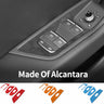 For Audi A4L A4 S4 A5 S5 RS4 RS5 Q5L SQ5 Q5 Q7 Made of Alcantara Car Window Switch Panel Trim Sticker Auto Interior Accessories