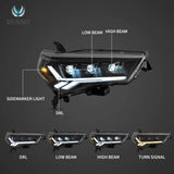 Matrix Projector Headlights for Toyota 4Runner 14-24 LED Headlight Vland