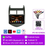 Android 12 Multimedia GPS Navigation for Chevrolet Aveo 2011–2015