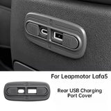 For Leapmotor B10 B01 Lafa5 Car Rear USB Charging Port Cover Scratch-resistant Protector Interior Accessories