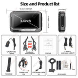 3.4" Motorcycle GPS Monitor with Wireless CarPlay Android Head Unit AKAMATE