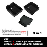 Armrest Upper and Lower Flocking Storage Box Watercup Holder Camera Cover