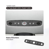 For Tesla Model 3 Highland / Model Y Juniper 2026- Steering Wheel Decorative Frame Trim Sticker Car Accessory Made of Alcantara