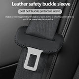 Leather Seat Belt Buckle Cover Universal Protector Car Interior Accessory LINGLUYANG