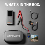 AdoreTrip 6000A Car Jump Starter With Air Compressor Up to 150PSI,Portable Power Bank,Battery Jump Starter WIth Smart Display
