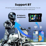 7.0 inch Wireless CarPlay DVR GPS for Universal Motorcycle