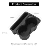 BYD M6 2024 2025 Center Console Cup Holder Shock-Absorbing Storage Tray Tidying Car Accessories Black TPE Center Console Cup