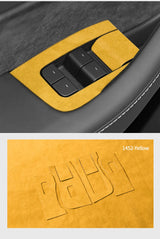 Made of Alcantara For Tesla Model 3（2019-2023）/ Y (2019-) Windows Control Panel Trim Cover Sticker Car Interior Accessories