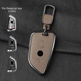 Metal and Leather Car Key Case for BMW