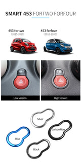 Warning Light Button Trim for Smart 453 Car Interior Accessory GMUNI