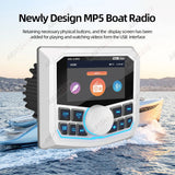 Waterproof Bluetooth MP5 Boat Stereo Universal IPX5 Android Head Unit AKAMATE
