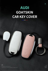360 Degree Protection Metal Goatskin Car Key Case Cover For Audi A6 A7 A8 B9 A5 A4 8S 8W Q5 Q7 4M S5 S7 TT cars accessories C