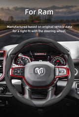 Anti-Slip Suede Steering Wheel Cover for Ram 1500 Car Interior Accessory Hocasen