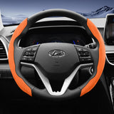Split Snap-On Suede Steering Wheel Cover for Hyundai