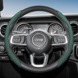 Jeep Breathable Wavy Leather Steering Wheel Cover