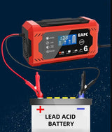 Battery Repair LCD Display 6A 12V Intelligent Car Battery Charger Car and Motorcycle Battery Charging Unit Lead-Acid Car Batt