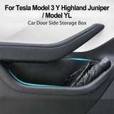 For Tesla Model 3 Highland Y Juniper Car Door Side Storage Box Door Slot Storage Organizer Container Car Interior Door Storag
