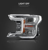 LED Dual Beam Projector Headlights for Ford F-150 2018-2020