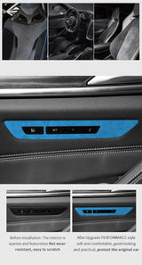 For BMW 5er G30 G38 6GT G32 Seat Memory Button Panel Trim Frame Sticker Car Premium Interior Tuning Accessories Made of Alcan