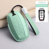 Leather car remote key case for 3 Great Wall models