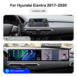 24.6" Dual Screen Android Head Unit for Hyundai Elantra 2017–2020 Android Head Unit Aotsr