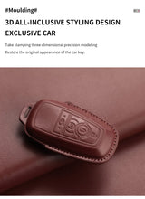 Leather car key case cover for 5 Ford models
