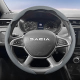 Breathable Leather Steering Wheel Cover for Dacia Cars